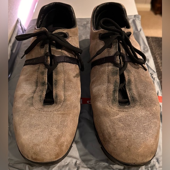 Men’s Prada Vintage Gray Brown Suede Leather Sport Sneaker with Dust Bag - Picture 4 of 12
